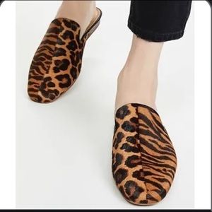 Splendid Mixed Print Mules genuine calf hair
